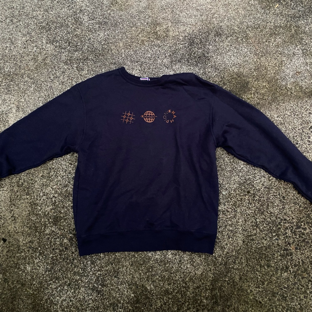 Champion Crewneck Sweatshirt Men’s Size Large Navy Blue